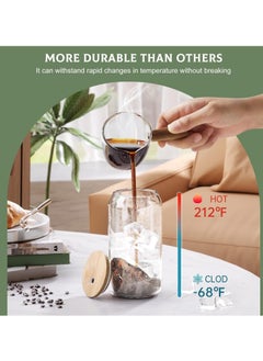 Drinking Glasses with Bamboo Lids and Glass Straw, 500ml Glass Cups, Tumbler Cup Ideal For Tea, Soda, Iced Coffee (2pc, 500ml) - pzsku/ZA551E6496E4E0707BF8CZ/45/_/1740469372/385b2705-7320-4d6b-92c4-7d5b8de672d0