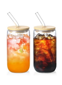 Drinking Glasses with Bamboo Lids and Glass Straw, 500ml Glass Cups, Tumbler Cup Ideal For Tea, Soda, Iced Coffee (2pc, 500ml) - pzsku/ZA551E6496E4E0707BF8CZ/45/_/1740469372/b22c988c-2b72-4daa-bbc8-b46cb4590fa6