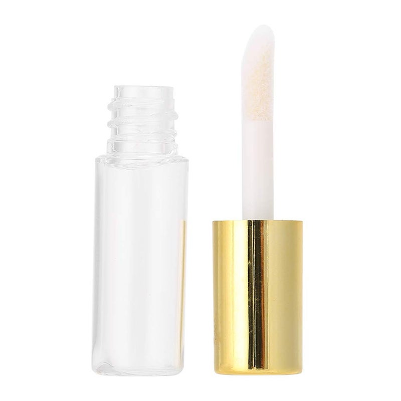 45pcs 1.2ml Mini Refillable Empty Lip Gloss Tubes, Lipstick Bottle Container Dispenser with Built - in Brush, Gold Plastic Cosmetic Tools for Lip Gloss, Lip Balm, Lip Oil, Travel a - Image 5