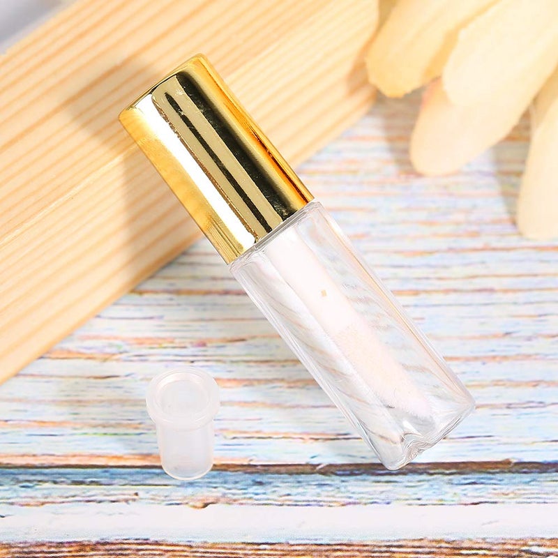45pcs 1.2ml Mini Refillable Empty Lip Gloss Tubes, Lipstick Bottle Container Dispenser with Built - in Brush, Gold Plastic Cosmetic Tools for Lip Gloss, Lip Balm, Lip Oil, Travel a - Image 2