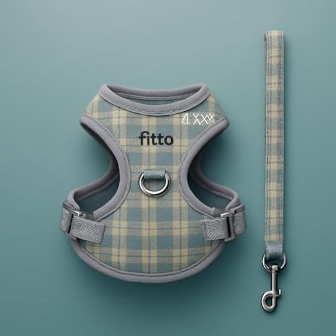 Fitto Small Pet Harness & Lead Set XXXS 14.5x11.5cm - Adjustable Soft Vest Harness with Leash for Hamster, Guinea Pig, Ferret, Rabbit - Image 1