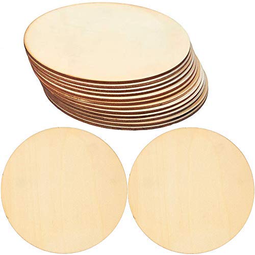 Wood Circles for DIY Craft 15Count Unfinished Wooden Round Disc Cutouts 6 Inches in Diameter