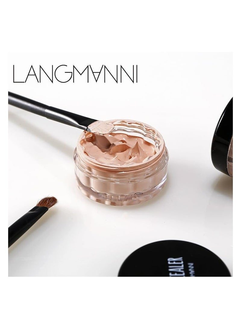 LANGMANNI كريم خافي العيوب - يخفي، يحدد، يرطب، يضيء لون البشرة، كريم أساس طويل الأمد (عسل، جميع)  - Image 3
