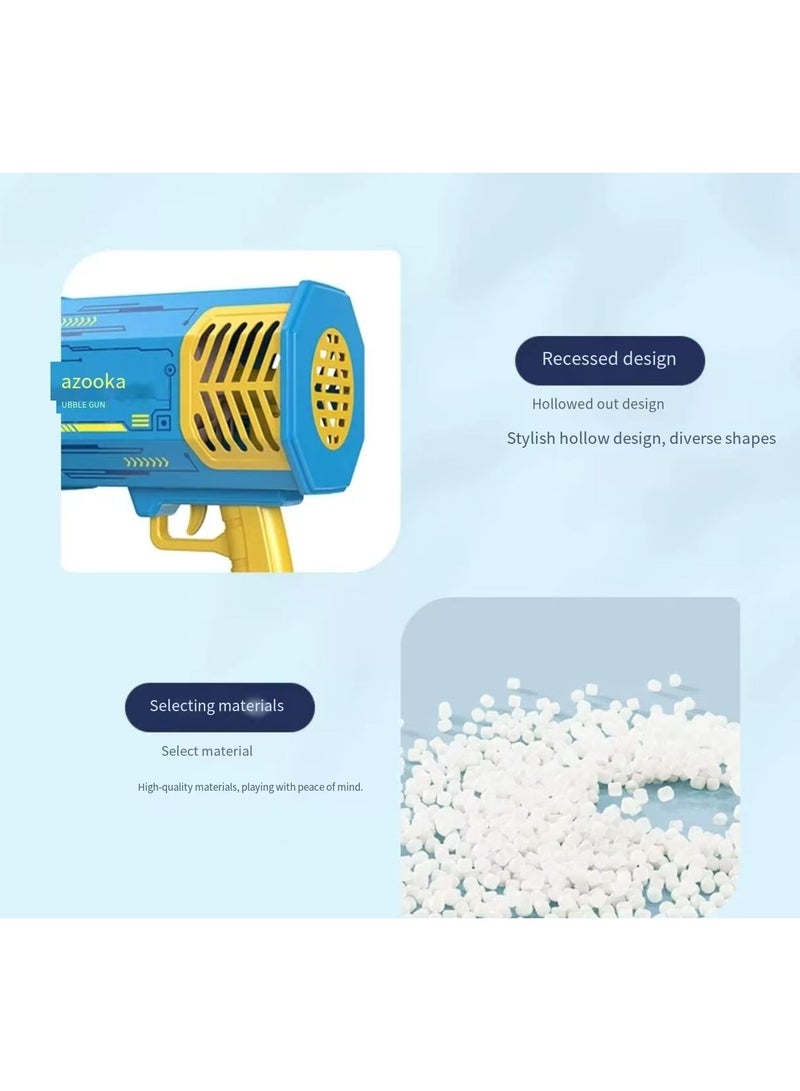 Bazooka Bubble Gun, Bazooka Bubble Machine Gun, Bubble Blaster Gun with Bubble Solution, 69 Holes Bubble Bazooka Gun Outdoor Summer Toy Gifts Party Favors for Kids Purple Bubble Maker Blowers - Image 4