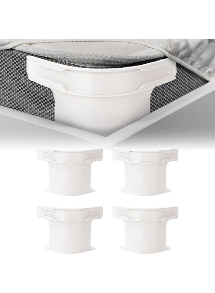 Rocket Flyer 4-Pack Anti-Slip Bed Sheet Holder Clips with Locking Straps – Secure Fit for Mattress Corners, No More Slipping Sheets - Image 1