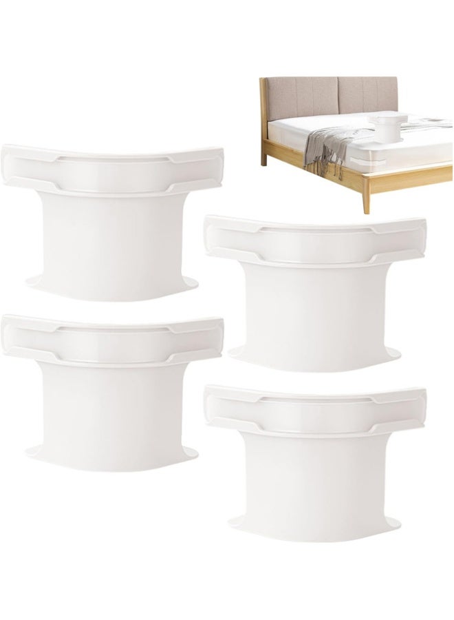 صاروخ فلاير مجموعة أغطية القفل - 4 عبوات مجموعة ملاءات الأوراق تثبت بإحكام، أغطية ملاءات قوية أحزمة ملاءات تناسب جميع مقاسات المراتب (4، بيضاء) - Image 1