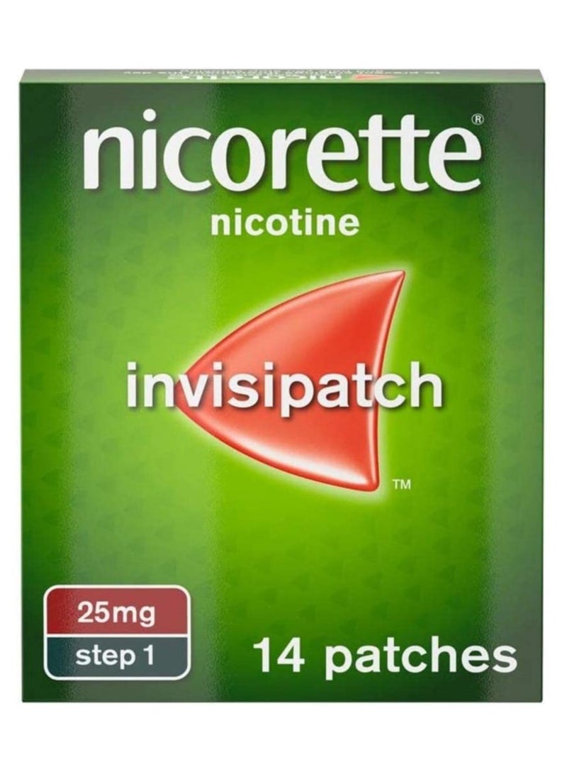 نيكوريت الخطوة 1 لاصقة غير مرئية 25 ملغ – 14 لاصقة - Image 1