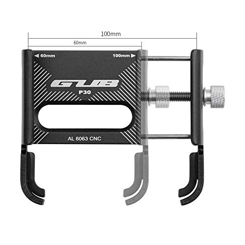 GUB P30 Aluminum Bike Phone Holder for 3.5" to 7.5" Device Bicycle Phone Stand Scooter Moto Mount Support Handlebar Clips (Black) - Image 3