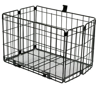 Sunlite Mesh Bottom Rear Folding Bicycle Basket, Black - Image 3