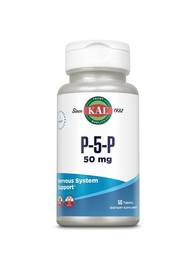 KAL 50 Mg B-6 Pyridoxal-5-phosphate Tablets, 50 Count - Image 1