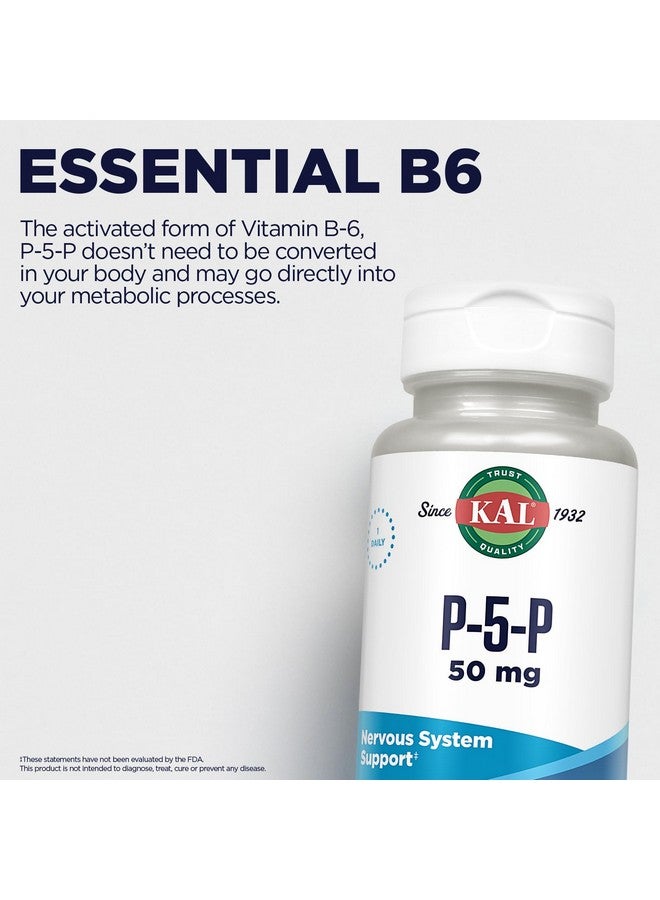 KAL 50 Mg B-6 Pyridoxal-5-phosphate Tablets, 50 Count - Image 5