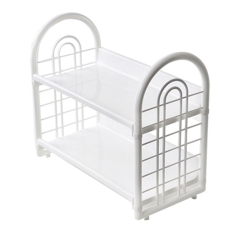 Simple Double Layer Desktop Storage Rack Desk Mini Bookshelf Storage Shelf for Dormitory Office - Image 1