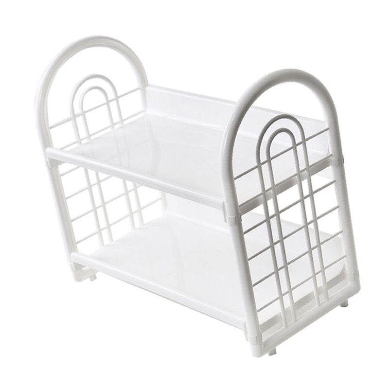 Simple Double Layer Desktop Storage Rack Desk Mini Bookshelf Storage Shelf for Dormitory Office - Image 4
