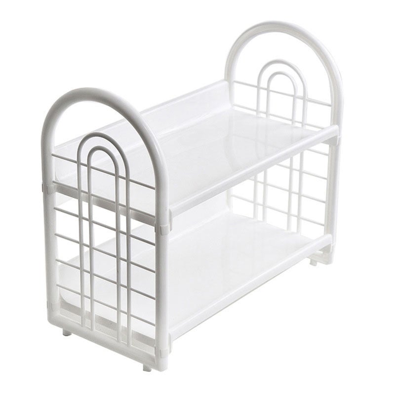 Simple Double Layer Desktop Storage Rack Desk Mini Bookshelf Storage Shelf for Dormitory Office - Image 2