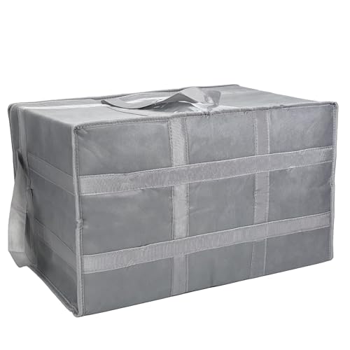 Yalin XXXL Large Insulated Cooler Bag, Styrofoam Cooler of Keep Food Hot or Cold, Reusable Double Zipper Food Delivery Bag for Grocery Shopping, 23" W x 15" H x 14" D (Grey, 3XL) - Image 4