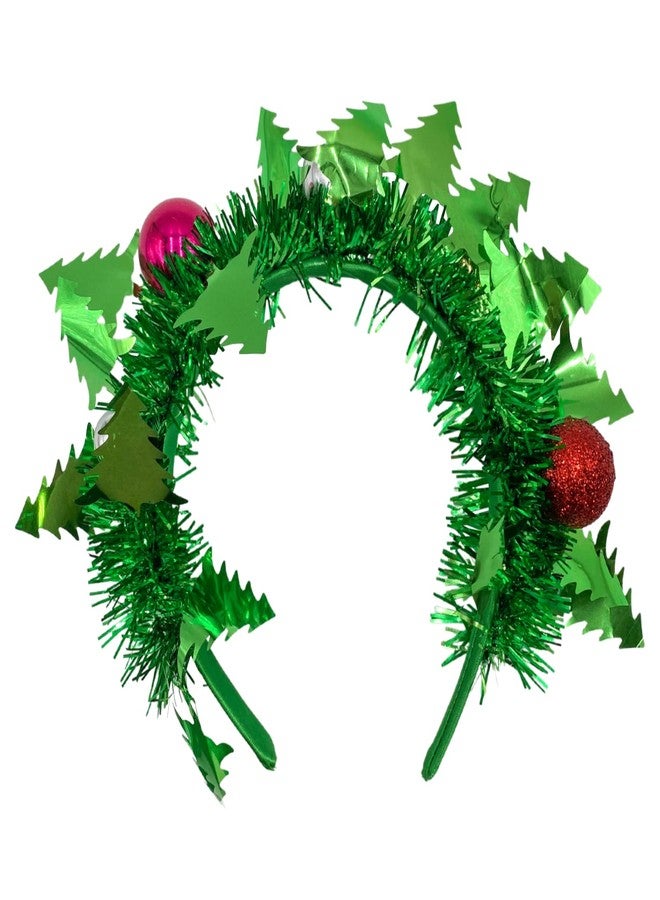 Needzo Colorful Christmas Headband, Festive Holiday Party Accessory for Women or Girls, One Size Fits Most (Tinsel) - Image 1