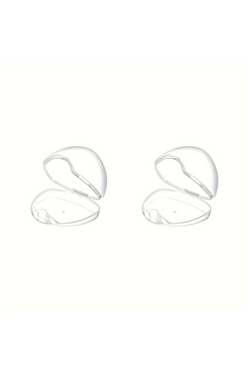 علبة لهاية شفافة قطعتين، حافظة لهاية خالية من مادة BPA، حافظة واقية للحلمة، مناسبة للسفر والمنزل