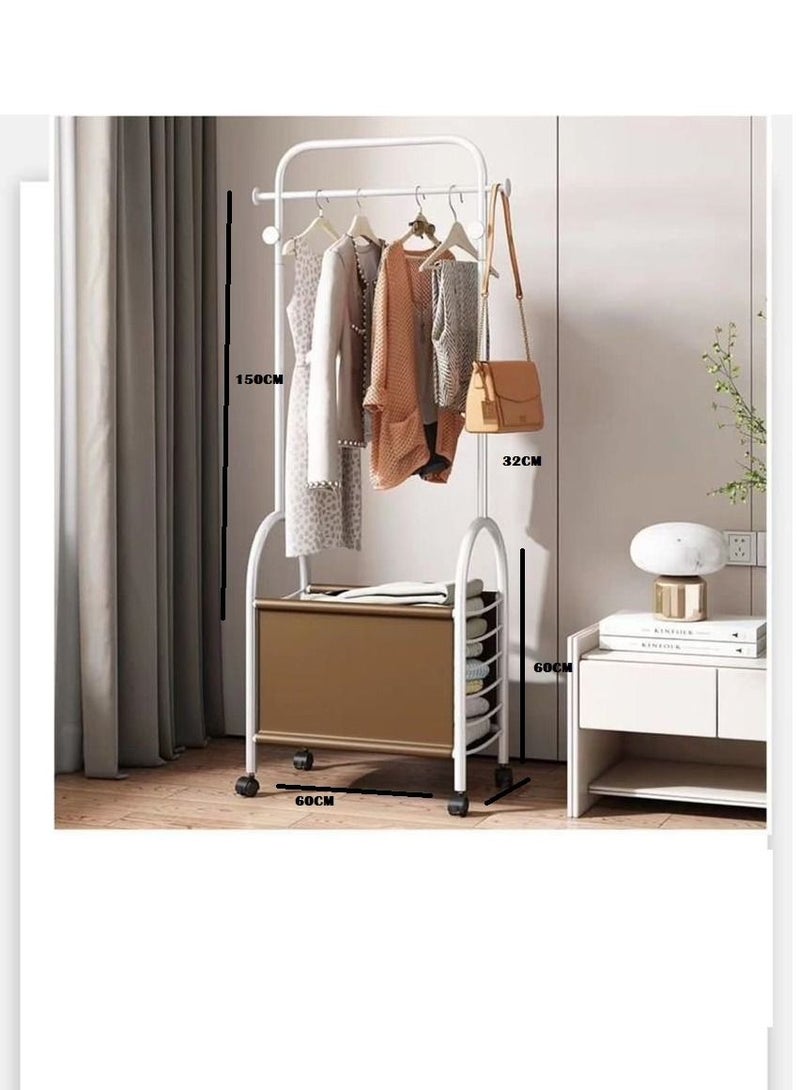 New Boutique Clothes Rack Wheels Bedroom Gold Metal Home Accessories Nordic Shoe Rack Hall Furniture  - Image 2