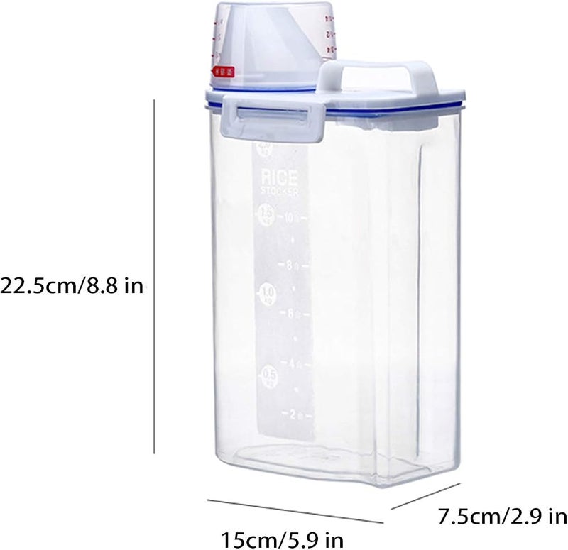 Rocutus Pet Food Storage Container,Portable Cat Dog Food Container With Measuring Cup,4 Seal Buckles Food Dispenser for Regular Food,Dogs, Cats, Birds - Image 5