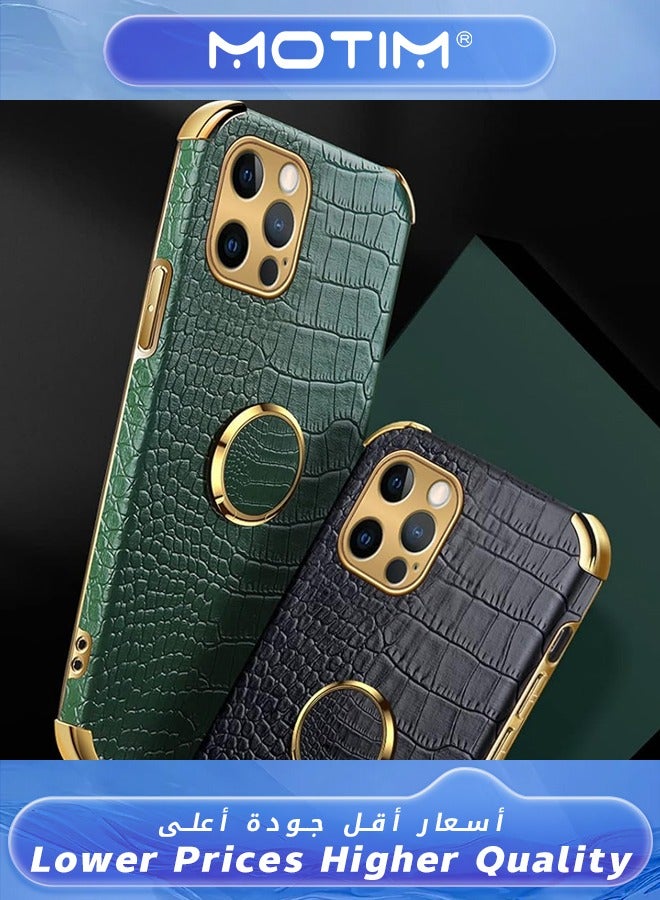 Motim Case for iPhone 13 Pro Case Leather Case Shockproof Protective Cover for iPhone 13 Pro Cover 6.1 Inch Green - Image 2