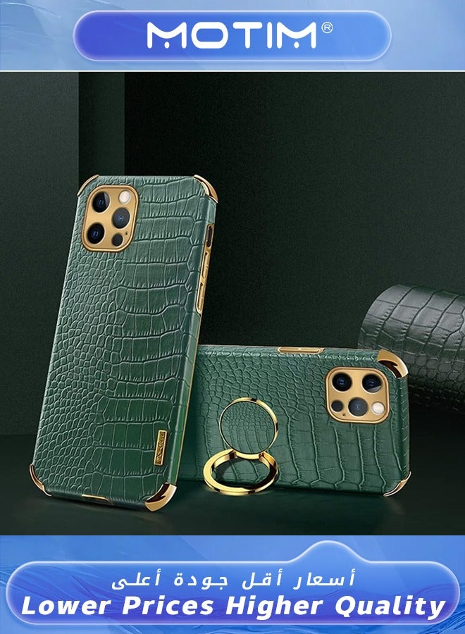 Motim Case for iPhone 13 Pro Case Leather Case Shockproof Protective Cover for iPhone 13 Pro Cover 6.1 Inch Green - Image 5