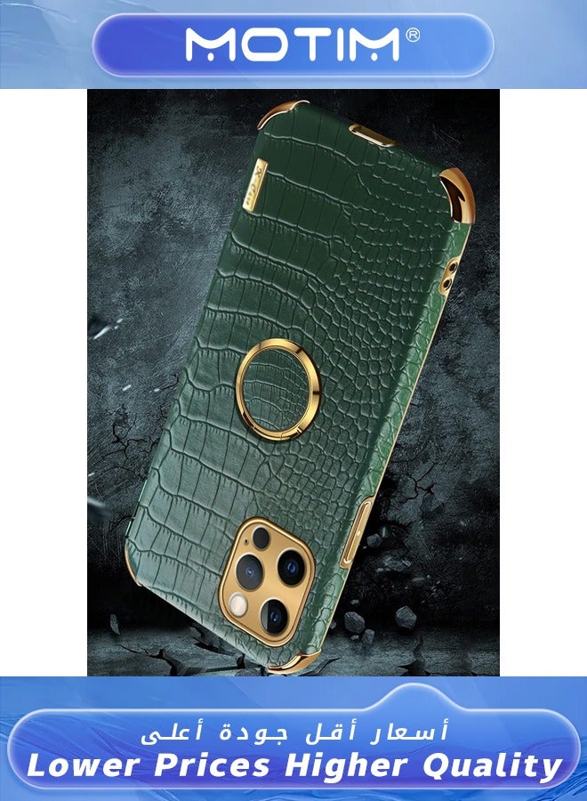 Motim Case for iPhone 13 Pro Case Leather Case Shockproof Protective Cover for iPhone 13 Pro Cover 6.1 Inch Green - Image 3