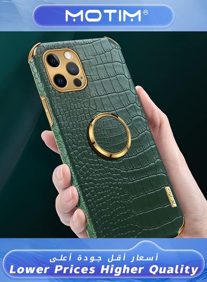 Motim Case for iPhone 13 Pro Case Leather Case Shockproof Protective Cover for iPhone 13 Pro Cover 6.1 Inch Green - Image 4