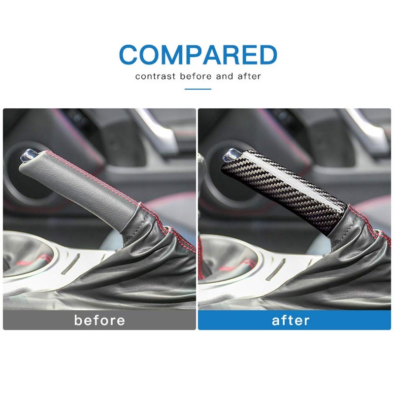 AIRSPEED Carbon Fiber Car Handbrake Cover Replace Grip Handle Lever for Subaru BRZ Toyota 86 2013-2020 Accessories(Black) - Image 3