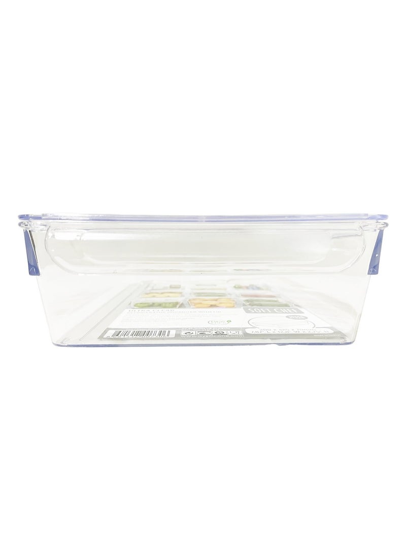 MAXQON Fridge Storage Organiser With Lid Tranparent Large (32x20x14cm) - Image 3