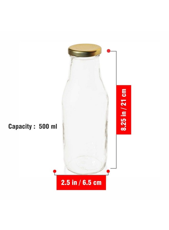 Pure Source India زجاجة حليب وماء وعصير من مصدر نقي الهند، آمنة للتجميد، مع غطاء محكم وغير قابل للتسرب (شفاف؛ 500 مل) مجموعة من 4 - Image 2