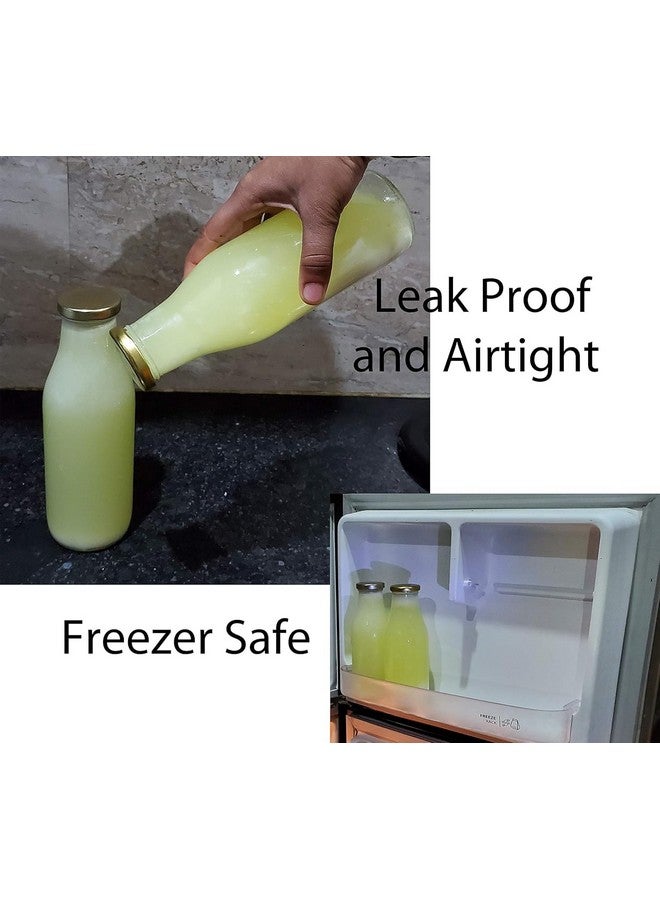 Pure Source India زجاجة حليب وماء وعصير من مصدر نقي الهند، آمنة للتجميد، مع غطاء محكم وغير قابل للتسرب (شفاف؛ 500 مل) مجموعة من 4 - Image 5