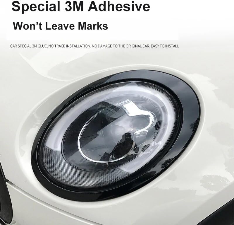 DEMULAX Car Headlight Eyebrow Trim for Mini Cooper - Image 5