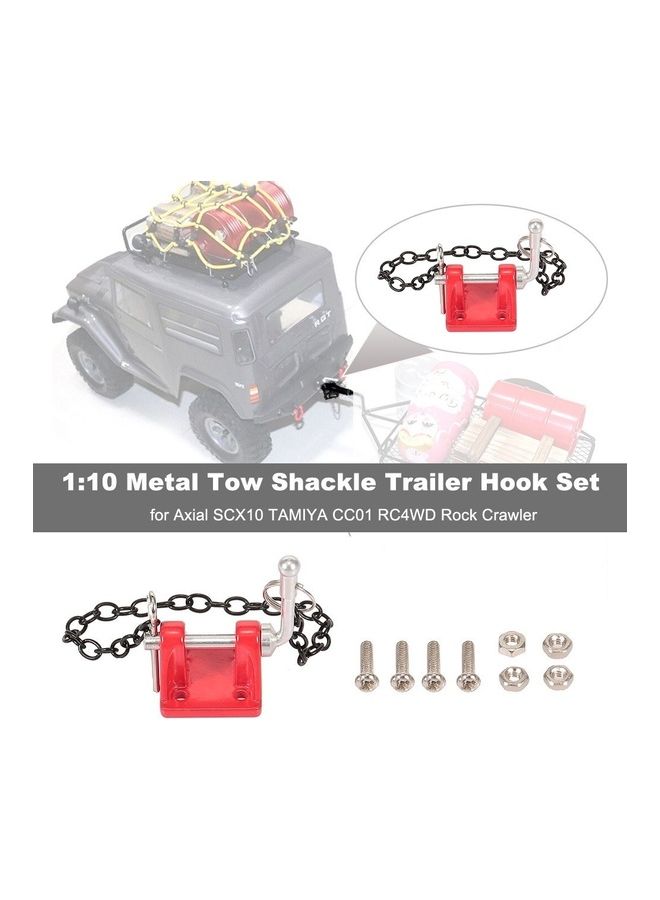 NIBEMINENT 1/10 RC Car Metal Tow Shackle Trailer Hook Set - Image 1