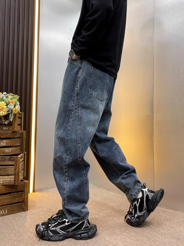 Unisex Casual Daily Denim Jeans - Image 4