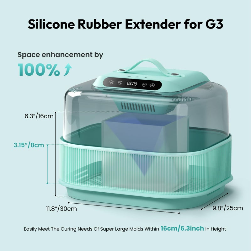 Resiners Silicone Rubber Extender for G3 Resin Curing Machine, Curing Accessories for Extra-Large Molds Under 16cm/6.3", Easy to Clean and Store, Perfect for Jar Sphere Skull Pyramid Silicone Molds - Image 2
