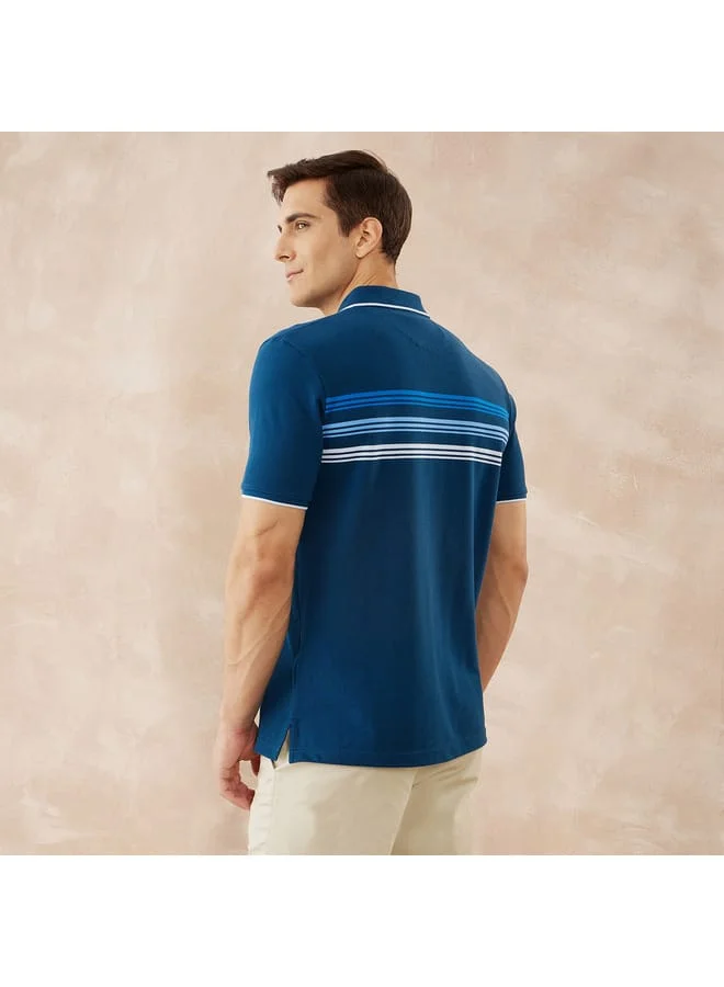 fahrenheit Fahrenheit Striped Polo T-shirt with Short Sleeves