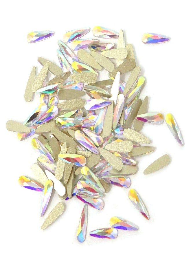 Honbay 100PCS 3x10mm Crystal AB Flat Back Rhinestones Super Shiny Raindrop Shaped Gems Diamonds for Nail Art, DIY Crafts, Phone, Clothes, Shoes and More - Image 5