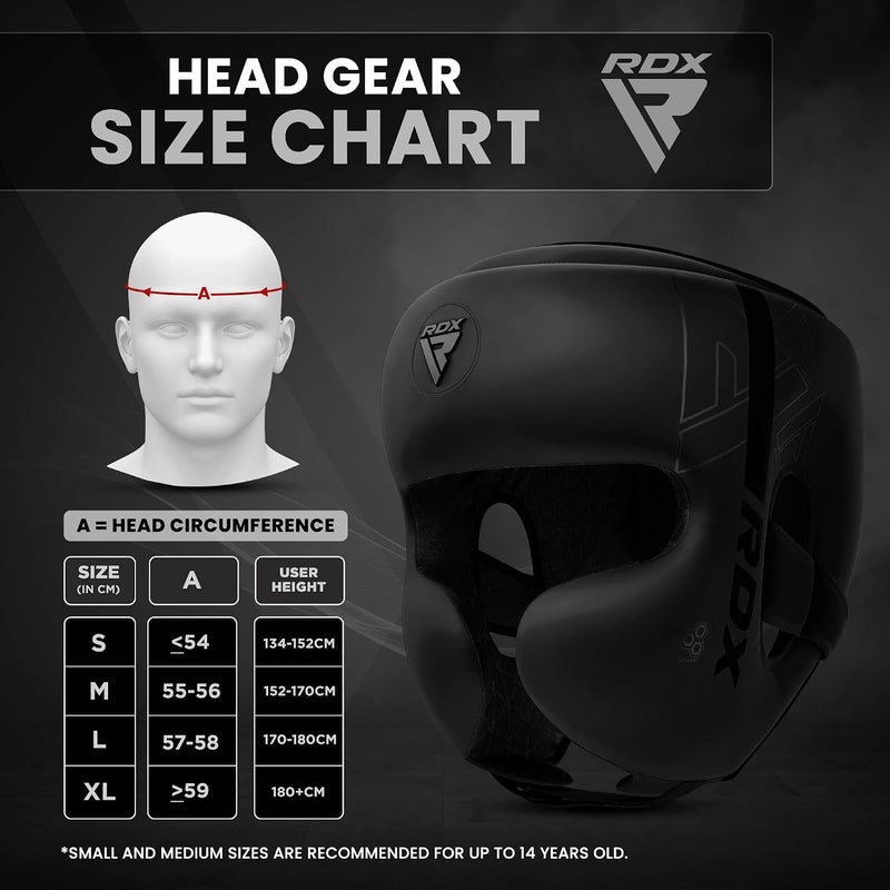 RDX Adjustable Padded KARA Head Guard for Boxing, MMA, and Martial Arts Training -L |Black/Black (HGR-F6MB-L) - Image 3
