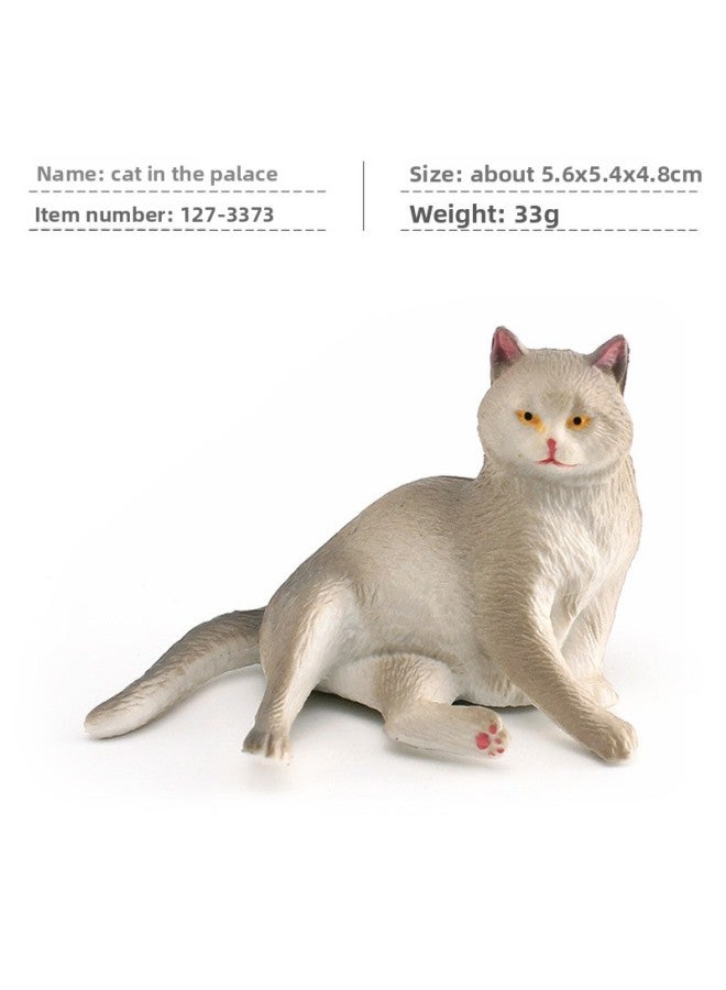 Cross-border Children's Mini Simulation Pet Cat Model Orange Cat Fat Cat British Short-haired Cat Pastoral Cat Decorative Ornaments 