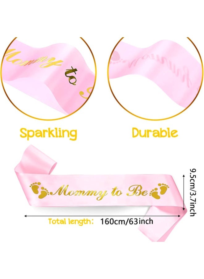 4Pcs Mommy to be Sash Tinplate Badge Baby Gender Reveal Party Pack, Daddy to be Badge for Baby Shower Boy or Girl Gender Reveal Party Supplies - Image 3