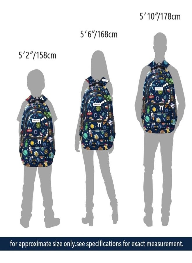 Hyper Adam School Bag College Back Pack Space Theme Travel Backpacks for Office Tution Hiking Multipurpose Daypack Bag for Boys & Girls HA-114 - Image 5