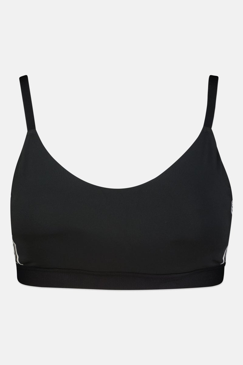 Adidas Women Plus Size Brand Logo Padded Sports Bra, Black - Image 3