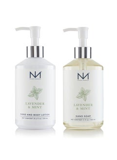 Niven Morgan Lavender & Mint Hand Soap and Lotion Set 
