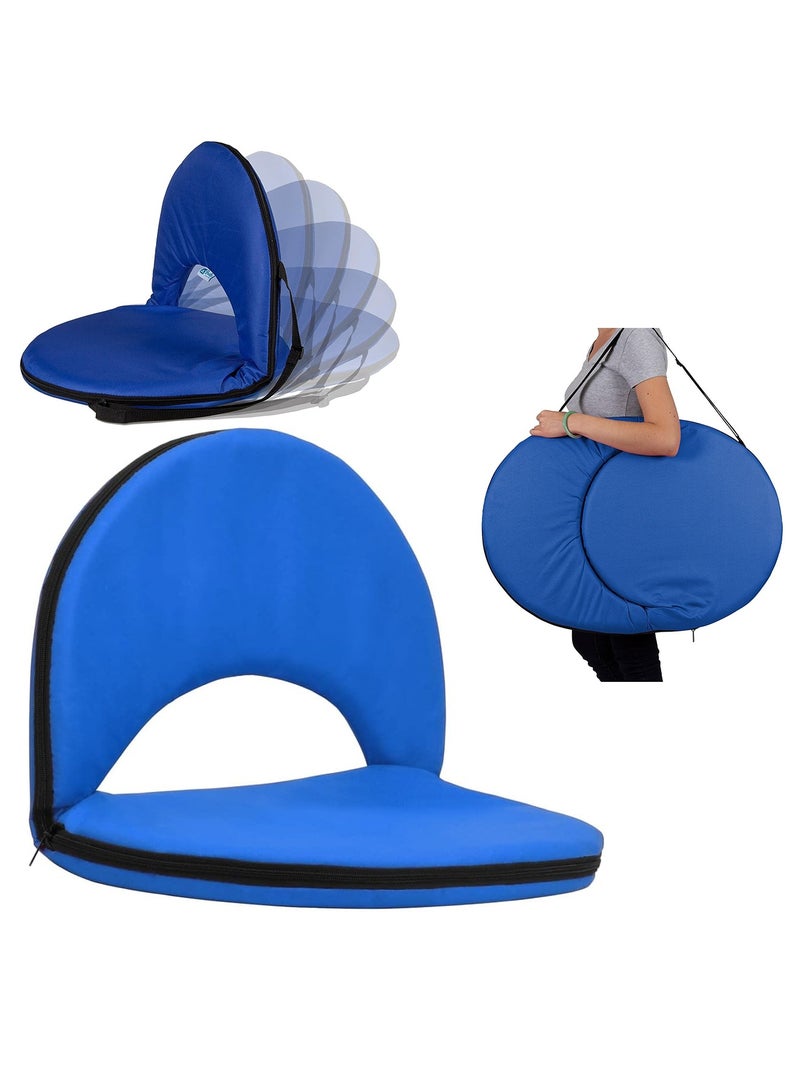 Foldable Ground Chair with Adjustable Backrest – Portable Floor Chair Camping for Trekking, Picnics, and Indoor Use - Image 1