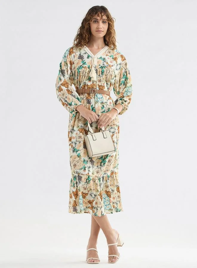 سبلاش فيڤ فستان ميدي بطبعة زهور