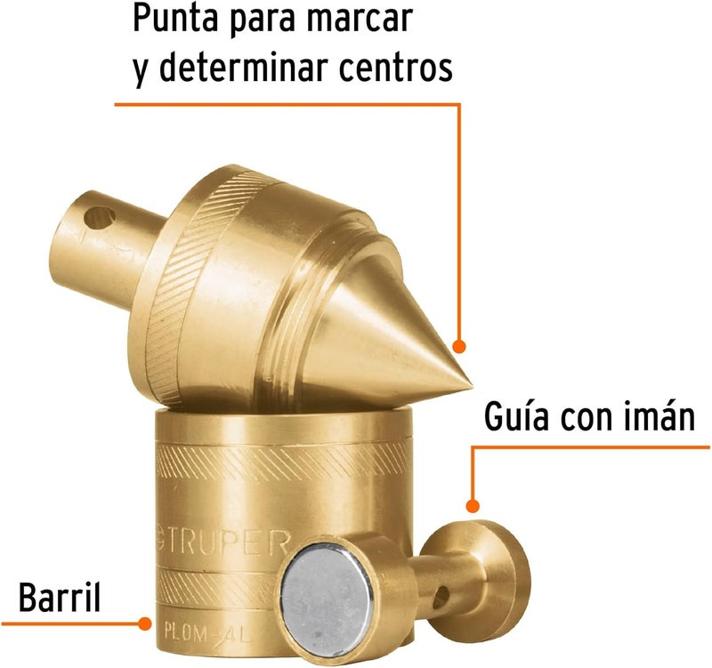 TRUPER PLOM-4L Brass Plumb Bobs w/ Center 21 Oz (582 g) - Image 2