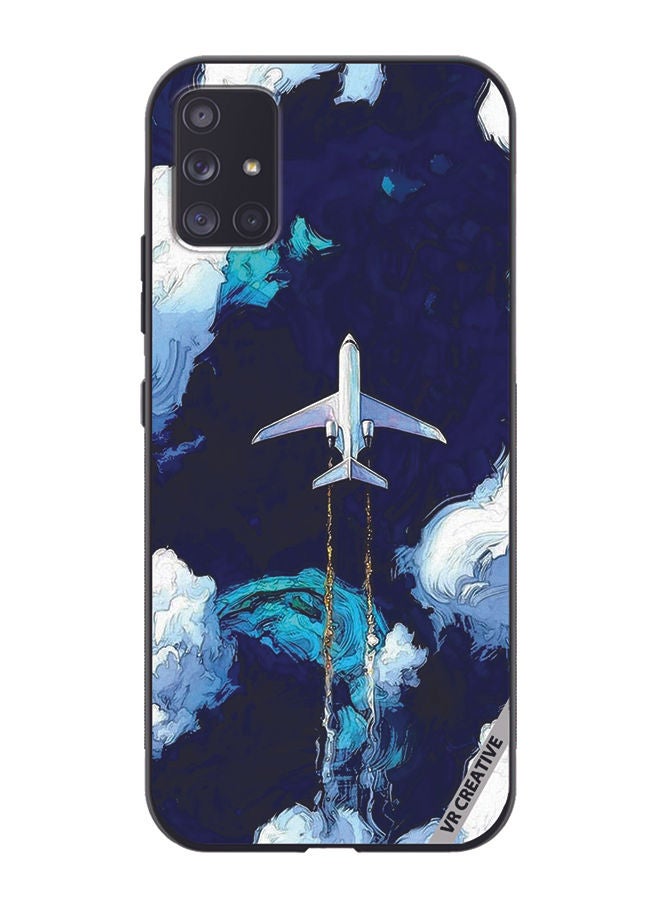 VR CREATIVE غطاء حماية لهاتف سامسونج جالاكسي A71 5G بتصميم طائرة متعددة الألوان - Image 1