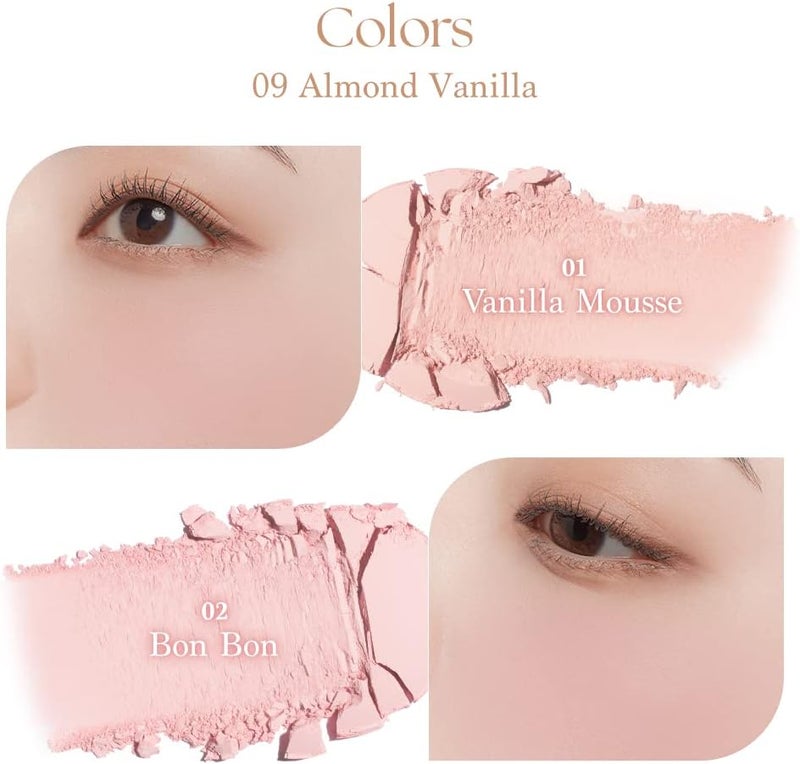 dasique Blending Mood Cheek #09 Almond Vanilla - 4 Color Vegan Blush Palette - Image 4