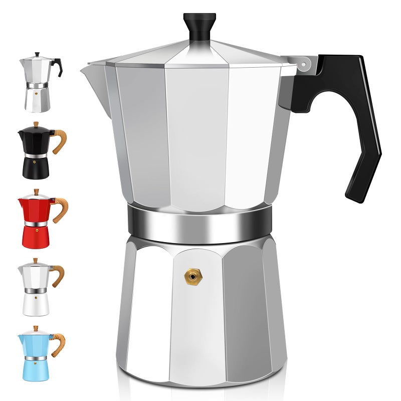 DITOSH 3 Cup Aluminum Espresso Stovetop Moka Pot Express Coffee Maker Percolator Italian Classic Mocha Coffee Machine for Italian and Cuban Cafe Brewing for Home  Camping 150ml 5oz
