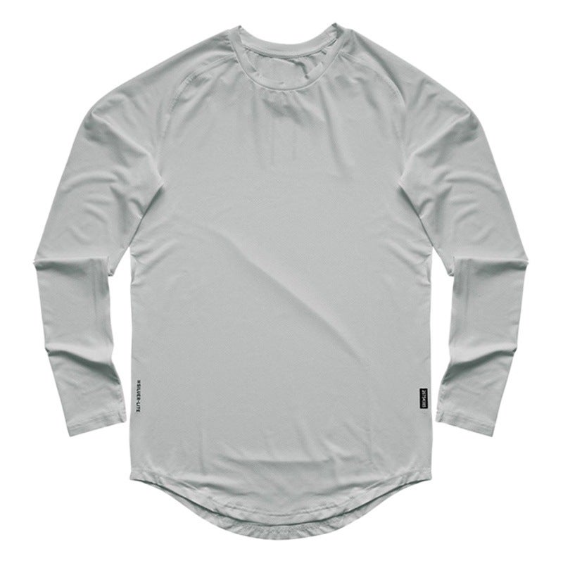 Men''s Autumn T-Shirt Style Youth Bird''S-Eye Fabric Quick-Drying Long-Sleeve T-Shirt Men''s Trendy Versatile Sports Base Shirt - Image 2